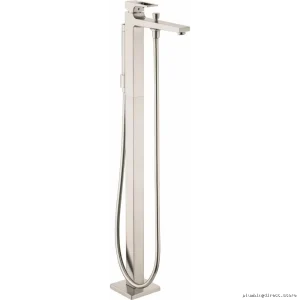 Hansgrohe #74532821 Metropol Freestanding Tub Spout Set – Handheld Shower & Brushed Nickel Finish