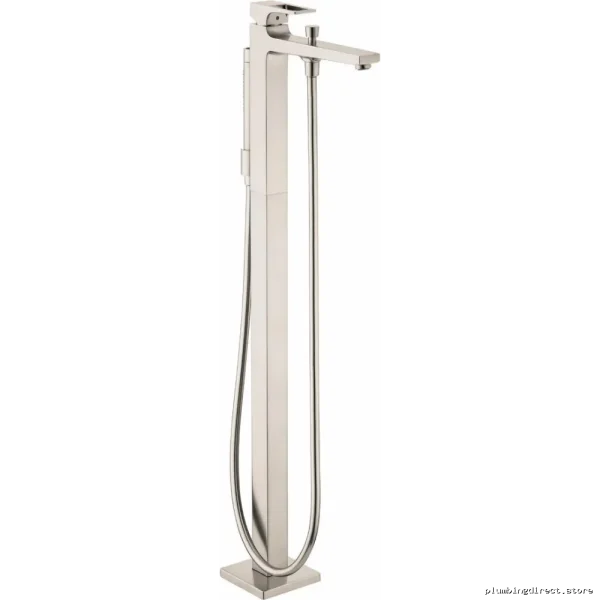 Hansgrohe #74532821 Metropol Freestanding Tub Spout Set – Handheld Shower & Brushed Nickel Finish