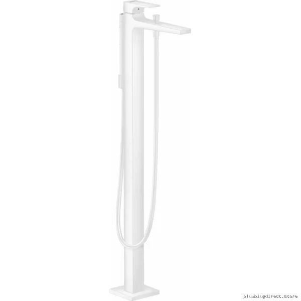 Hansgrohe Metropol Freestanding Tub Filler with Hand Shower - Matte White 32532701 - Image 2