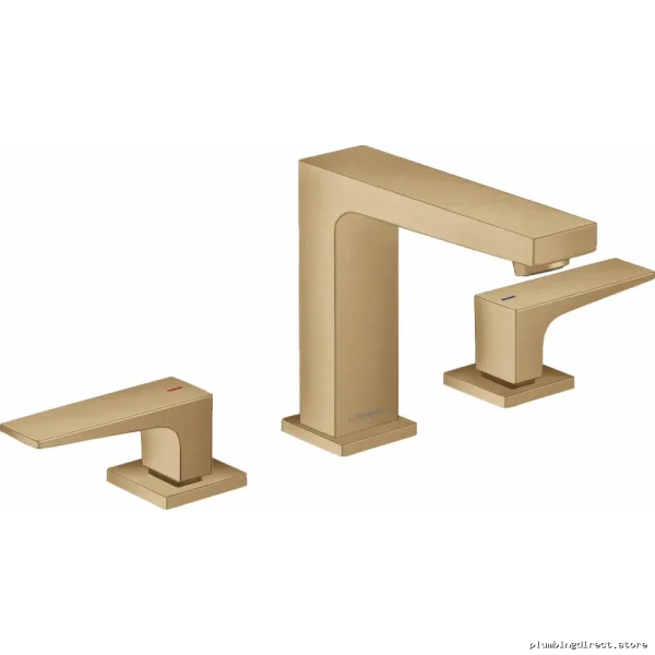 Hansgrohe Metropol Wide Spout Bath Tap with Pull-Out Waste in Modern Oil-Rubbed Brass Finish