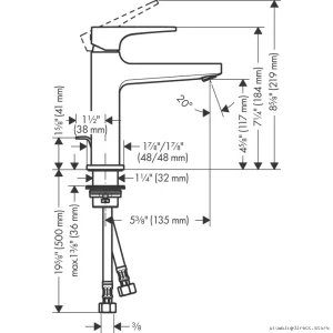 Hansgrohe Metropolis Single-hole Bath Faucet with Pop-up Drain & Brushed Black Chrome
