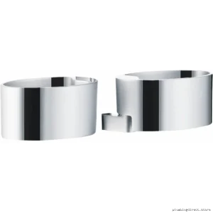 Bathroom Double Soap Dish Holder - Modern Chrome Design by Hansgrohe