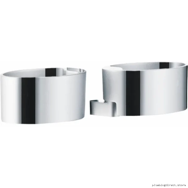 Bathroom Double Soap Dish Holder - Modern Chrome Design by Hansgrohe