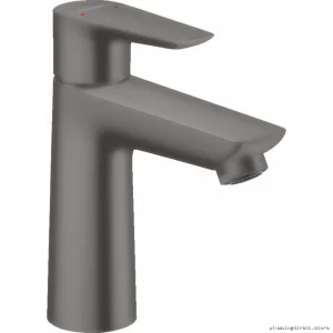 Hansgroce Modern Single-Hole Bath Tap with Pop-Up Drain in Brushed Black Chrome - Talis Model