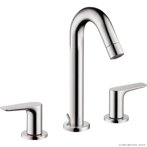 Hansgrohe Logis Widespread Chrome Bathroom Faucet - Modern Design Model 71533001