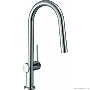 Hansgrohe Talis N Pull-Down Kitchen Faucet with Spray Hose and Chrome Finish - Model 72846001