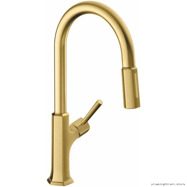 Hansgrohe 04852250 Pulldown Spray Kitchen Faucet in Brushed Gold Finish - Image 3