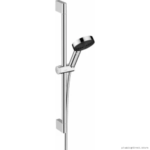 Hansgrohe Pulsify Select S 105 Hand Shower - 3-in-1 Functions, 24-Inch Slide Bar, Chrome Finish