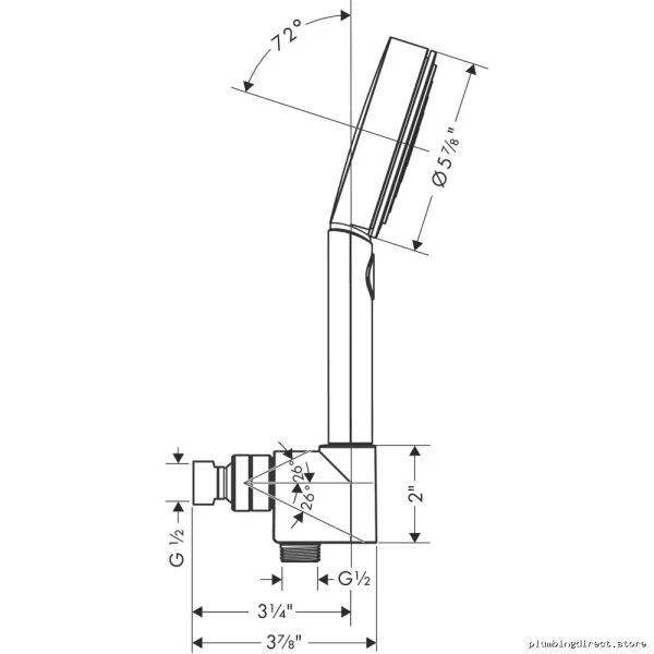 Hansgrohe Pulsify Select S 105 Chrome 3-Spray Hand Shower Set - Image 2