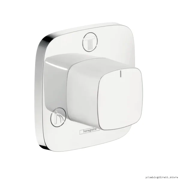 Hansgrohe PuraVida Chrome White Shower Diverter Valve Trim Kit