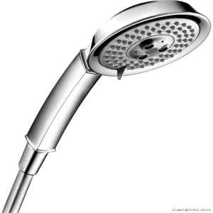 Hansgrohe Raindance C 100 Air Hand Shower - 3-Jet Spray System, Porcelain Chrome Finish