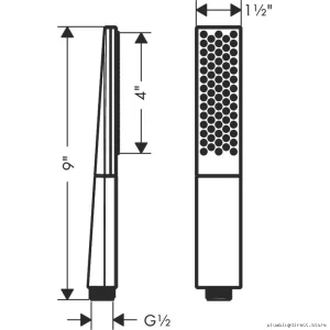 Hansgrohe Rainfinity Matte Black Handheld Showerhead with 1 Spray Mode