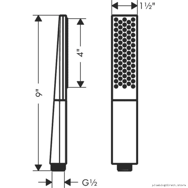Hansgrohe Rainfinity Matte Black Handheld Showerhead with 1 Spray Mode