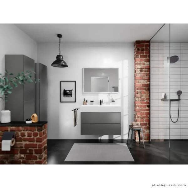 Hansgrohe Rainfinity Single-Use Matte Black Shower Head with Water Efficiency Focus. - Image 2