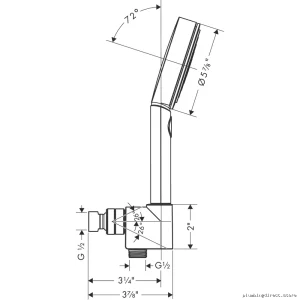 Hansgrohe Select S 105 3-Function Hand Shower Set - Brushed Nickel