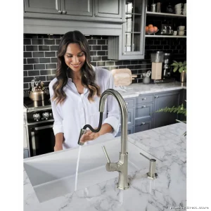 Hansgrohe Pull-Down Kitchen Faucet in Stainless Steel with Easy Clean Spray
