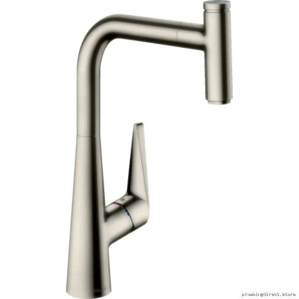 Hansgrohe Steel Optik Kitchen Faucet with Pullout Spray - Model 72821801