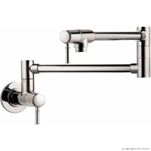 Polished Nickel Wall-Mounted Pot Filler by Hansgrohe Talis C