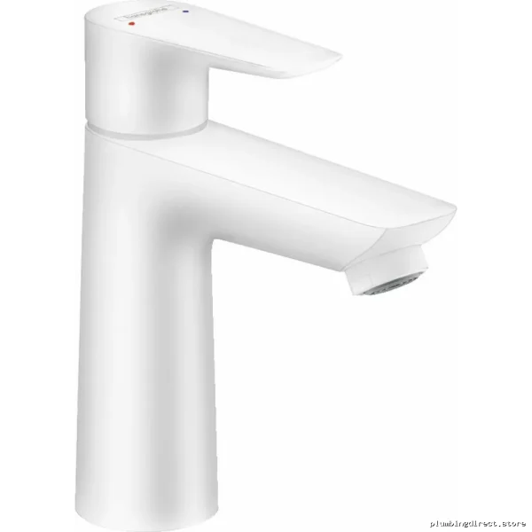 Hansgrohe Talis E 110 Single Hole Faucet with Pop-Up Drain Matte White 71710701 - Image 2