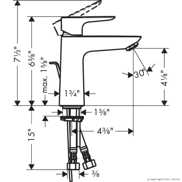 Hansgrohe Talis E 110 Single Hole Faucet with Pop-Up Drain Matte White 71710701