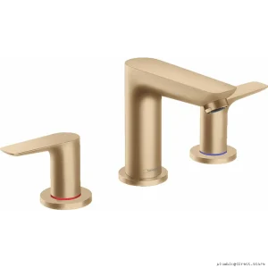 Hansgrohe Talis E 150 Brushed Bronze Bathroom Faucet, Widespread, Pop-Up Drain