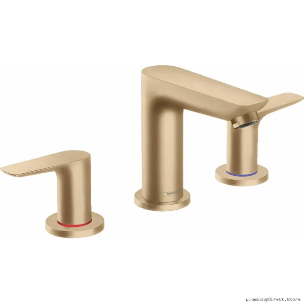 Hansgrohe Talis E 150 Brushed Bronze Bathroom Faucet, Widespread, Pop-Up Drain