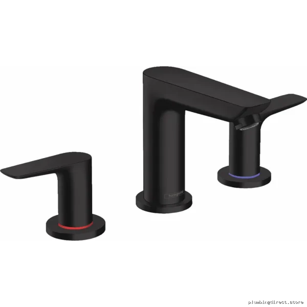 Hansgrohe Talis E 150 Widespread Faucet with Pop-Up Drain - Modern Design, Matte Black Finish 71733671 - Image 2