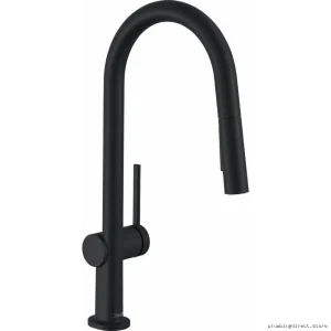 Hansgrohe Talis N Matte Black Kitchen Faucet with Easy-Pull Spray 72846671