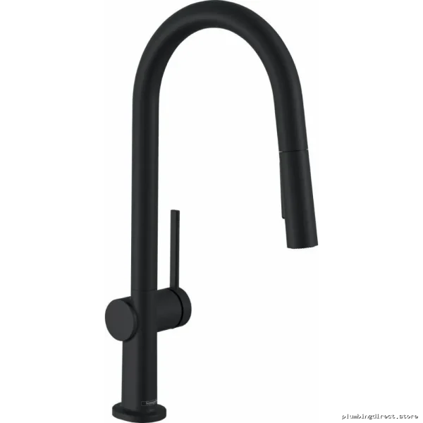 Hansgrohe Talis N Matte Black Kitchen Faucet with Easy-Pull Spray 72846671