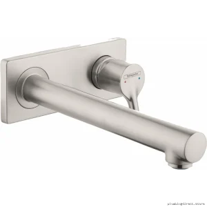 Hansgrohe Talis S Wall Mount Faucet Trim in Brushed Nickel