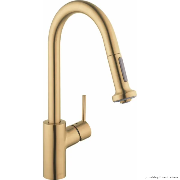Hansgrohe Talis S Pull-Down Spray Kitchen Faucet Brushed Gold Optic Finish 14877251