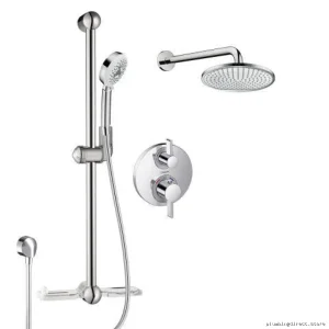 Hansgrohe Chrome Thermostatic Shower Set - Precise Temp Control HG-KIT10