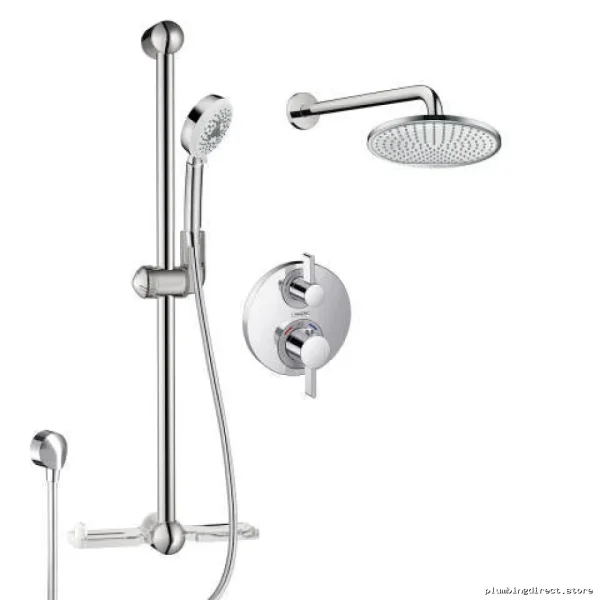 Hansgrohe Chrome Thermostatic Shower Set - Precise Temp Control HG-KIT10