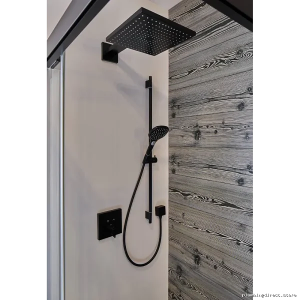 Hansgrohe Unica 36-Inch Matte Black Wall Mounted Towel Bar