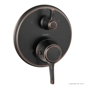 Hansgrohe Venetian Bronze Ecostat Classic Thermostat Trim w/ Vol Ctrl & Divert - Model