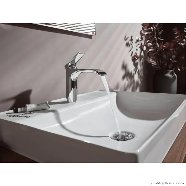 Hansgrohe Vivenis Chrome Single Hole Bathroom Faucet with Pop-Up Drain - Image 3