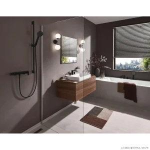 Hansgrohe Vivenis Widespread Bath Faucet with Pop-Up Drain & Matte Black