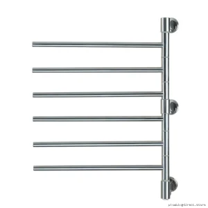 Jack Swivel Heated Towel Bar - Brushed Finish J-D006