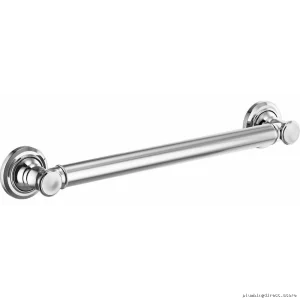 Heavy-Duty 18-Inch Chrome Bathroom Grab Bar with Safety Support - Brizo