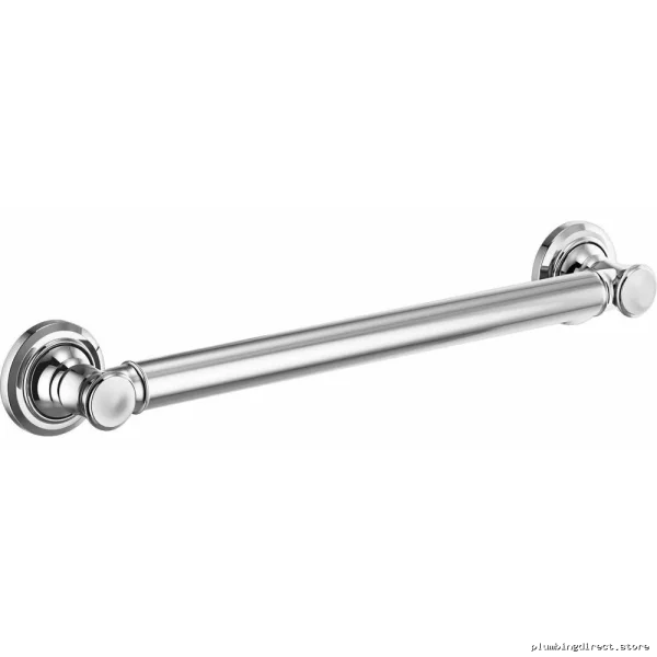 Heavy-Duty 18-Inch Chrome Bathroom Grab Bar with Safety Support - Brizo