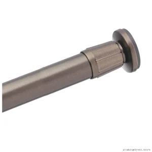 Heavy Duty Aluminum Tension Shower Rod - Old World Bronze Finish 5' Rod Set with Stainless Steel Construction | Donner