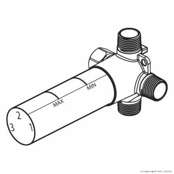 Kalia 1/2 Inch 2-Way Diverter Valve - Heavy Duty Brass Plumbing Part