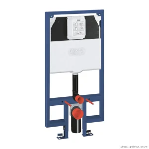 Rapid SL Chrome Heavy-Duty Wall Carrier for 2x4 Fixtures - Grohe Model 38996000