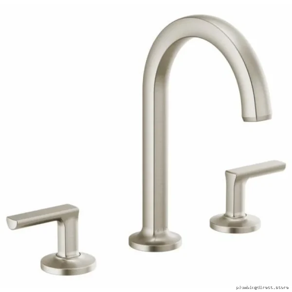 Kintsu High Arc Widespread Bathroom Faucet - Single Handle Design with 1.5 GPM Flow in Luxe Nickel