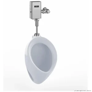 High-Efficiency Commercial .5GPF Urinal w/Top-Spuds & Cotton Finish