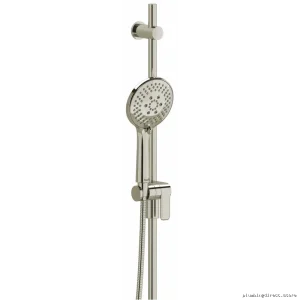 4-Function High-Flow Rain Shower Head with 36-Inch Slide Bar in Polished Nickel - RIOBEL 1010PN-WS