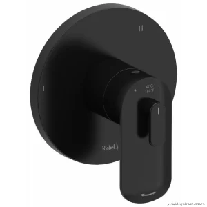 High-Performance 3-Way Thermostatic Valve Trim - Black Replaceable TEV95BK Riobel Pro