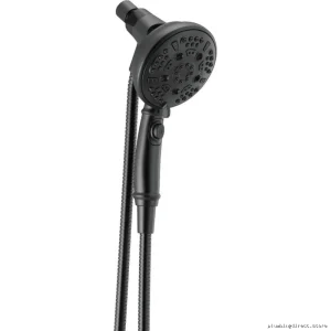 SureDock High-Pressure 7-Setting Matte Black Hand Shower