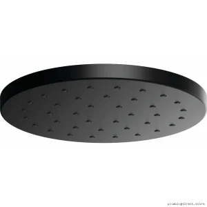 H2OKinetic Matte Black Raincan Shower Head - High-Pressure 2.5 GPM Modern Design
