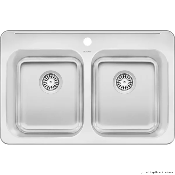 Horizon 1-Hole 2 Bowl Stainless Drop-In Sink - Blanco 401250 - Image 2